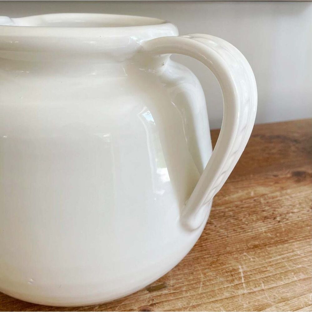 Vintage Pottery Barn Chunky Ceramic Beverage Pitcher Italy - Picture 6 of 11